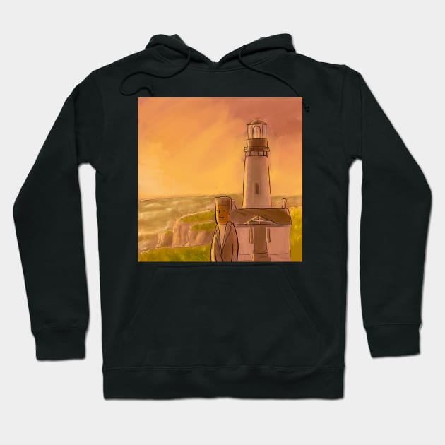 Yaquina Head Lighthouse Hoodie by doteau